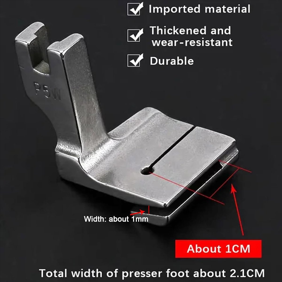 Sewing Gathering - [Greatitem]2Pcs Piping Sewing Machine Presser Foot,