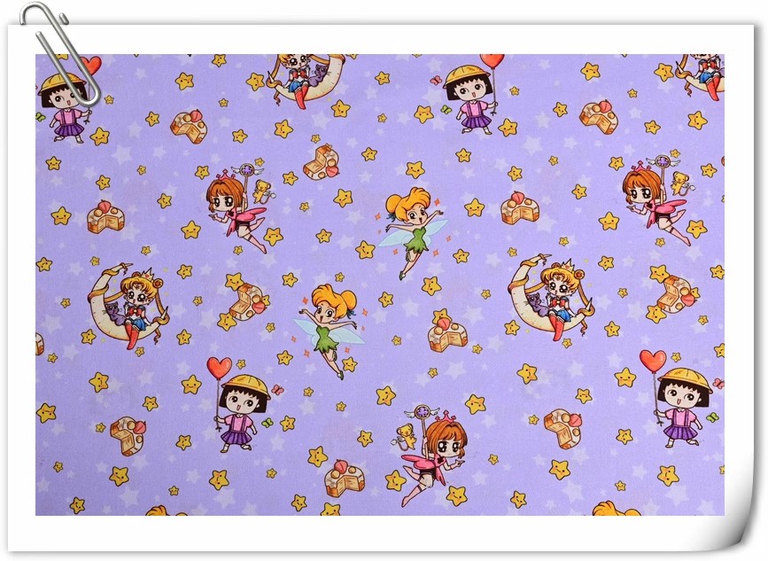 Sailor Moon Stars Cartoon Girl - Textile And Sewing Materials ulasan dan harga