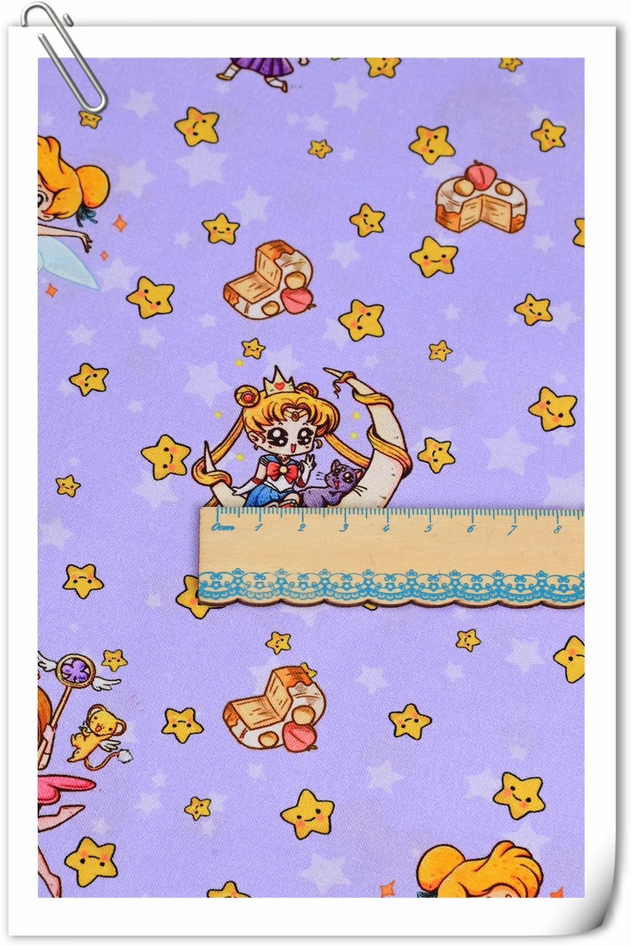 Sailor Moon Stars Cartoon Girl - Textile And Sewing Materials ulasan dan harga