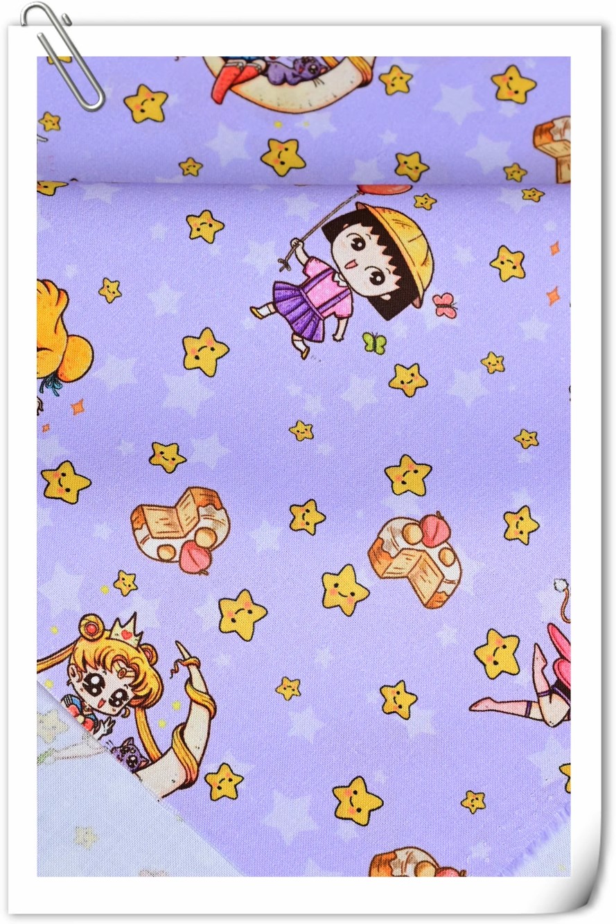 Sailor Moon Stars Cartoon Girl - Textile And Sewing Materials ulasan dan harga