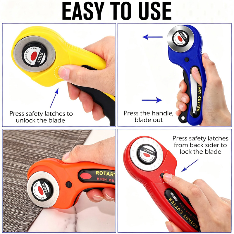 Fabric Rotary Cutter 45mm Blad - Rotary Cutter Fabric ulasan dan harga