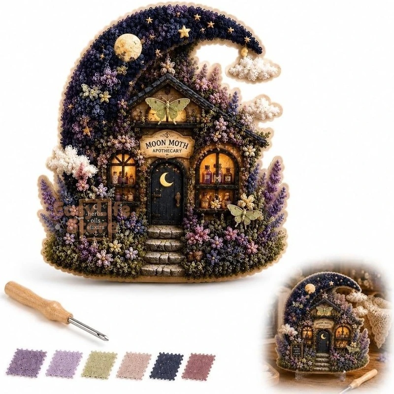 Whimsical Village 3D Fabric Po - Textiles Sewing Techniques ulasan dan harga