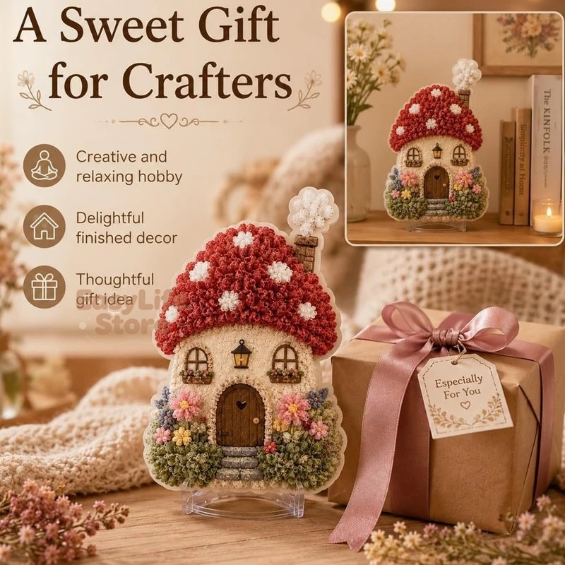 Whimsical Village 3D Fabric Po - Textiles Sewing Techniques ulasan dan harga