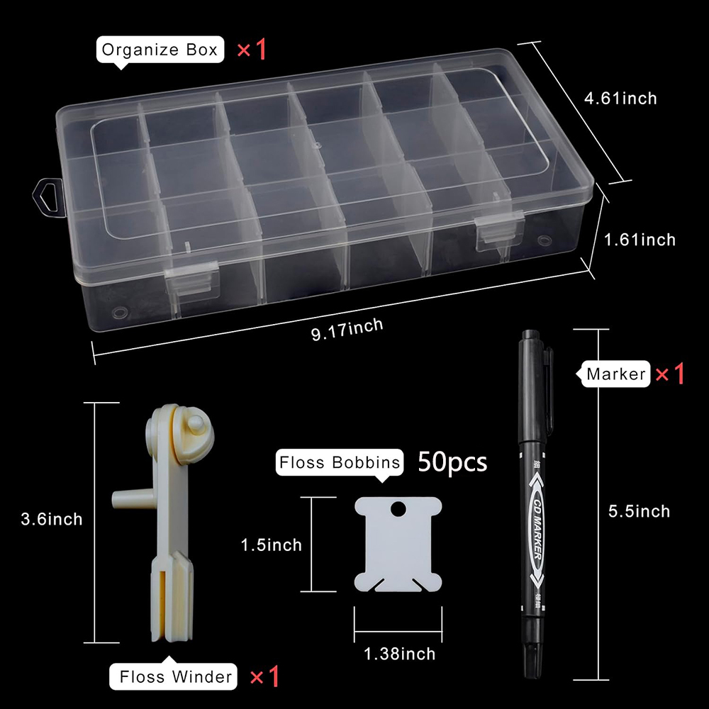 Embroidery Floss Organizer 18  - Bobbin Organizer Box ulasan dan harga