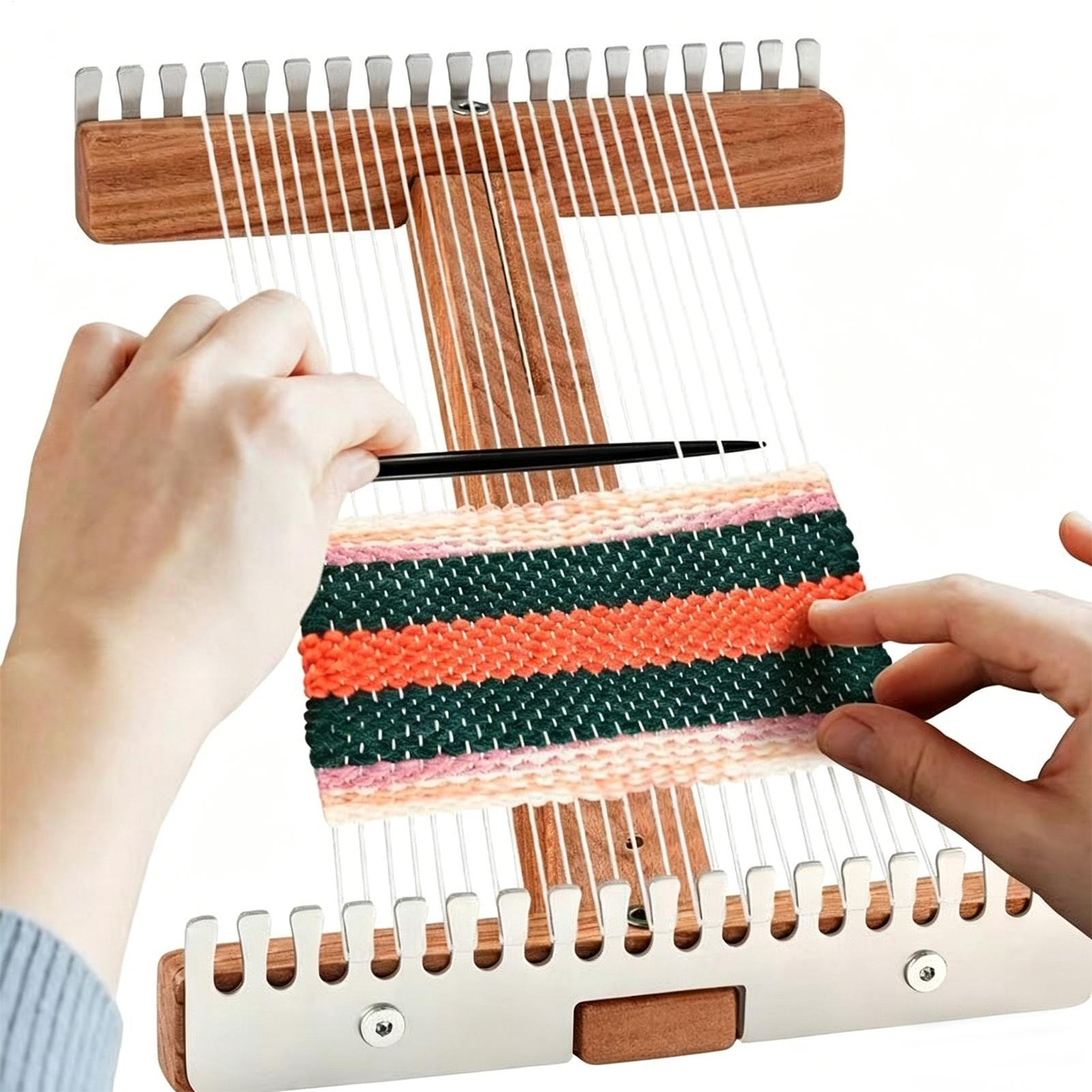 Weaving Loom Adjustable Wooden - Sewing Gathering ulasan dan harga