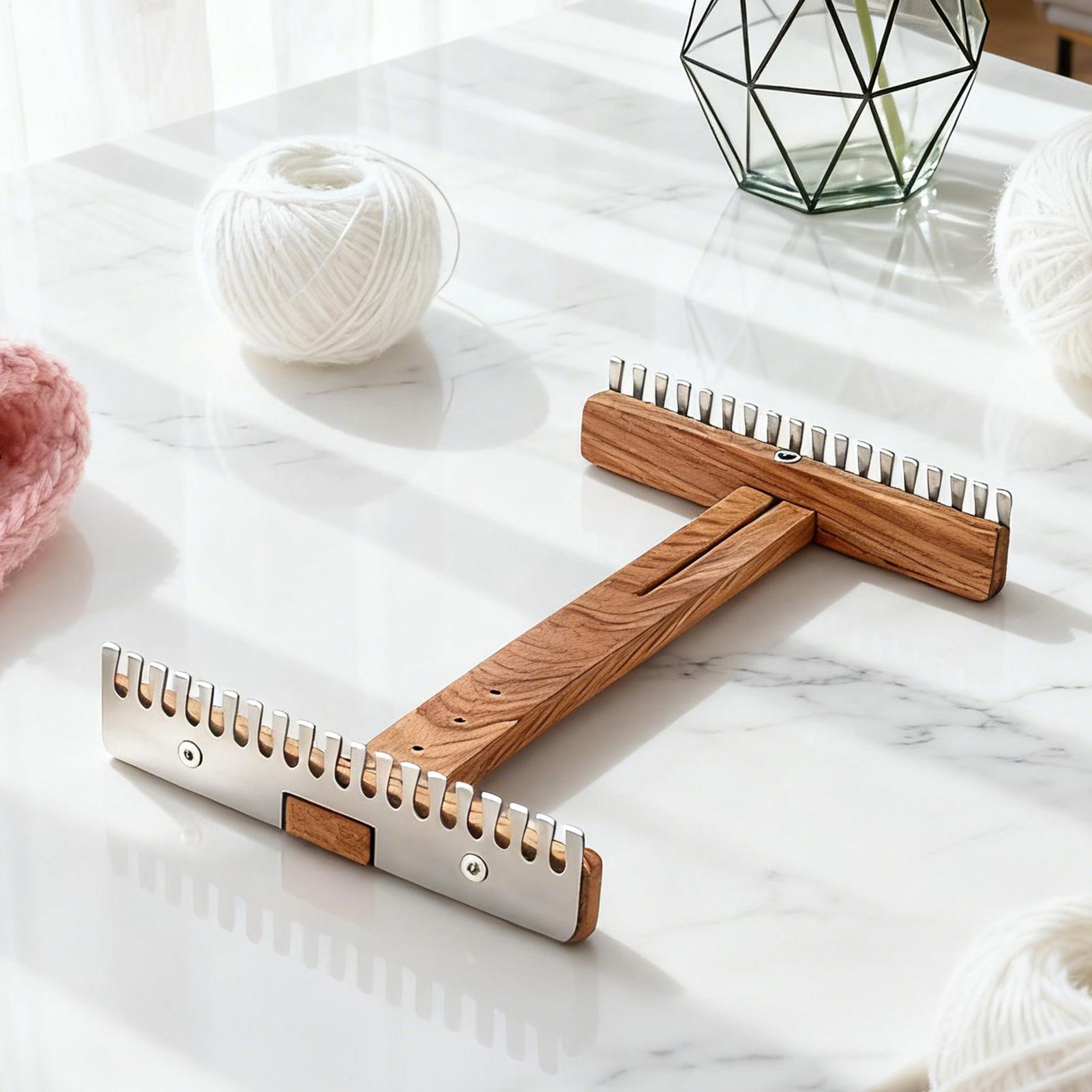 Weaving Loom Adjustable Wooden - Sewing Gathering ulasan dan harga