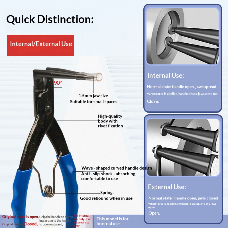 HOMEFISH 90 Degree Bent Long N - Snap Button Plier ulasan dan harga