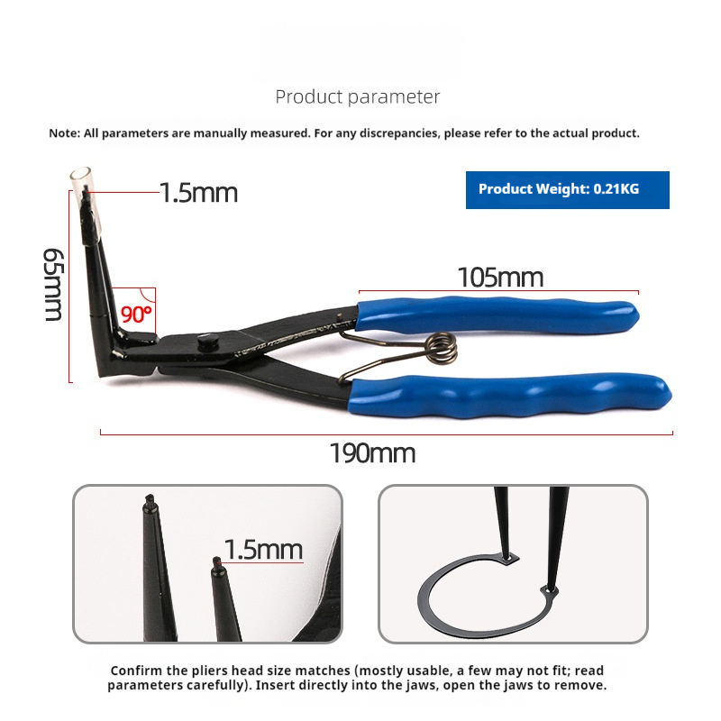 HOMEFISH 90 Degree Bent Long N - Snap Button Plier ulasan dan harga