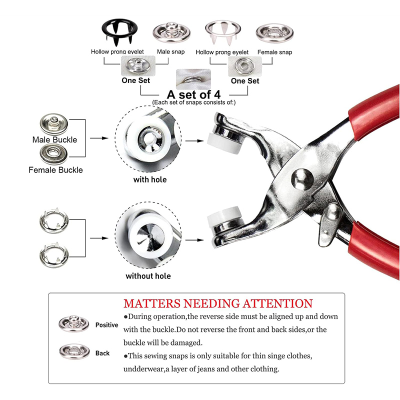 100 Sets Snap Pliers Automatic - Snap Button Plier ulasan dan harga