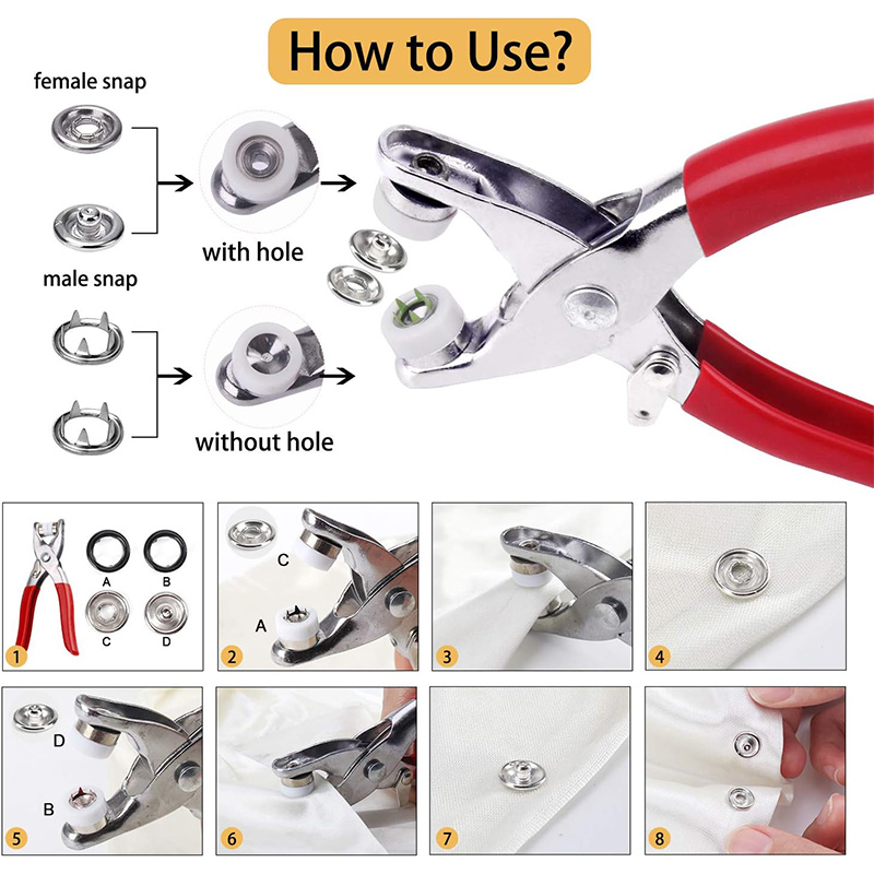 100 Sets Snap Pliers Automatic - Snap Button Plier ulasan dan harga