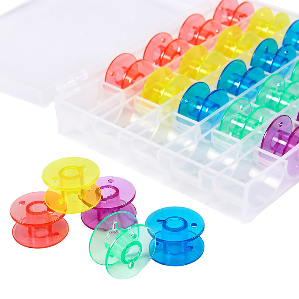 25Pcs/Set Plastic Threads Bobb - Bobbin Organizer Box ulasan dan harga