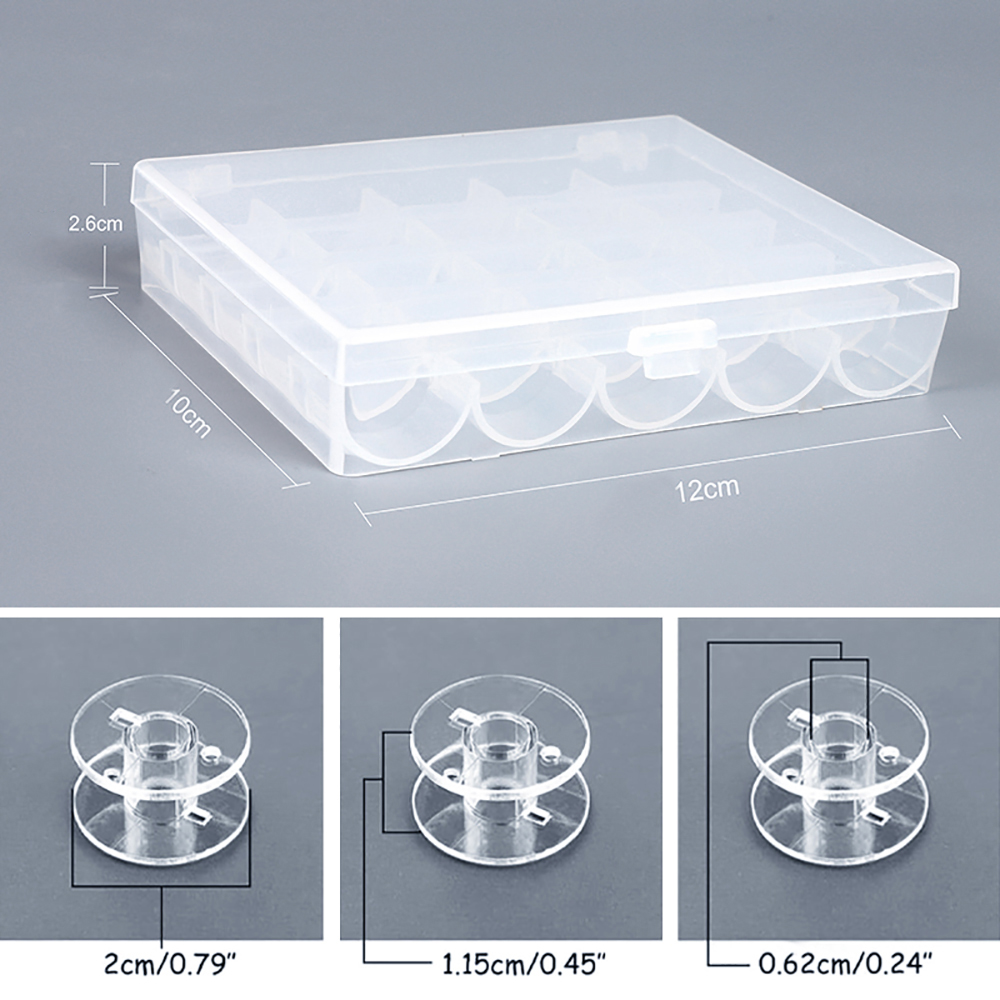 25Pcs/Set Plastic Threads Bobb - Bobbin Organizer Box ulasan dan harga