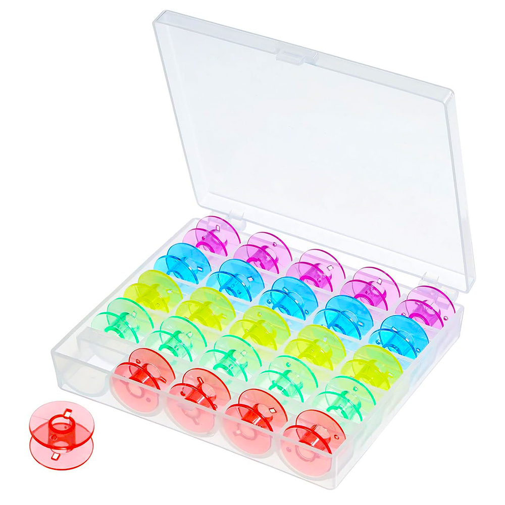 25Pcs/Set Plastic Threads Bobb - Bobbin Organizer Box ulasan dan harga