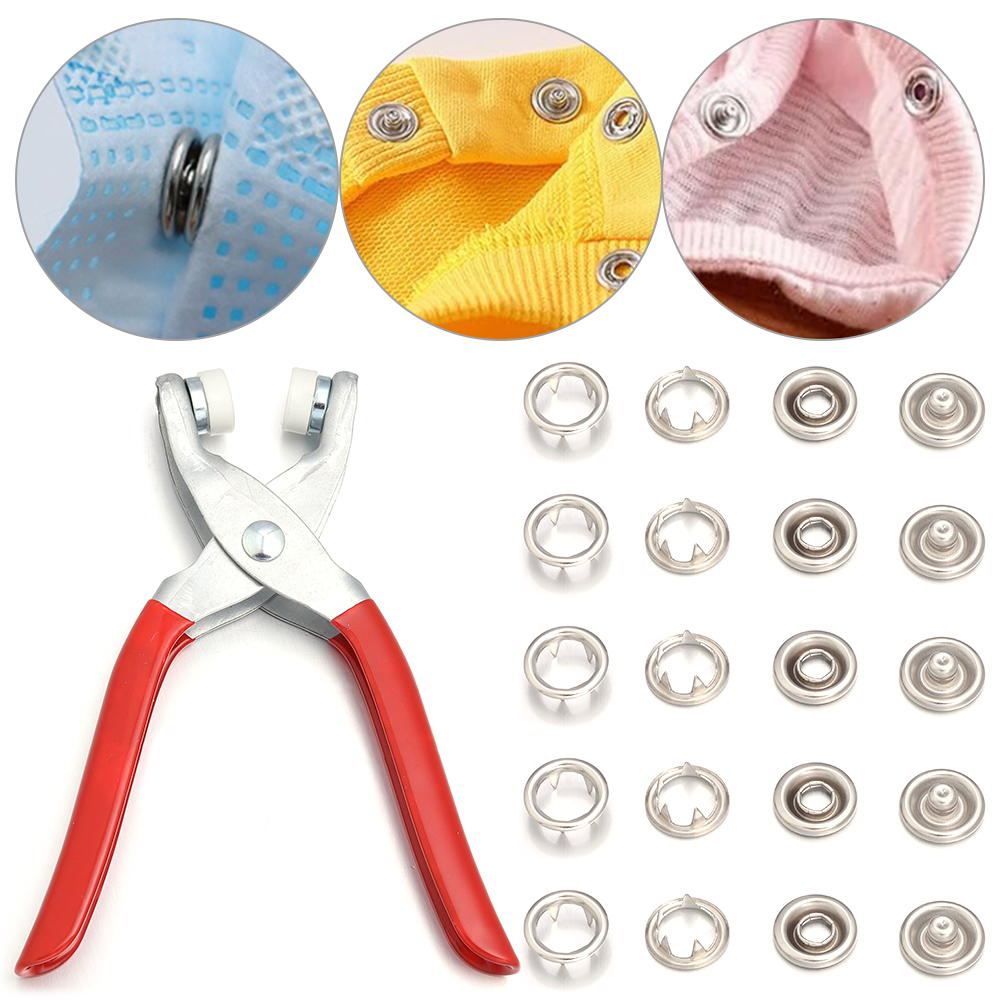 50sets 7.5/9.5/11mm Stainless  - Snap Button Plier ulasan dan harga