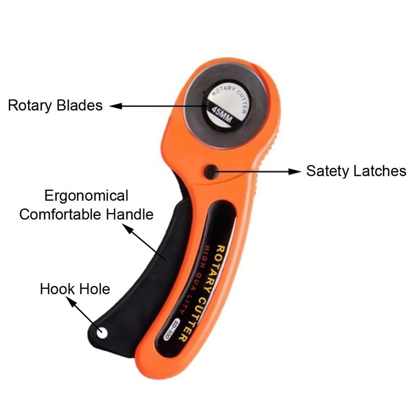 45MM Roller Wheel Knife Cloth  - Rotary Cutter Fabric ulasan dan harga