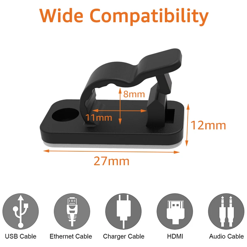 10/50PCS Cable Organizer Clips - Bobbin Organizer Box ulasan dan harga