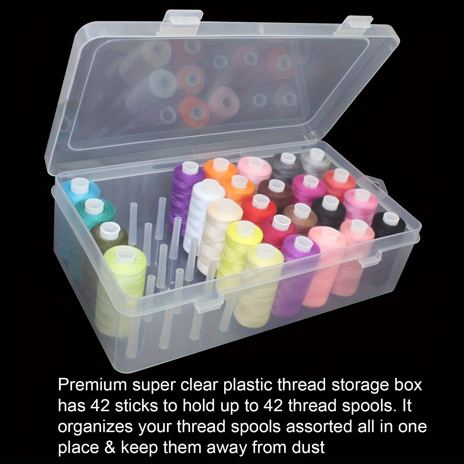 Clear Plastic Sewing Thread St - Bobbin Organizer Box ulasan dan harga