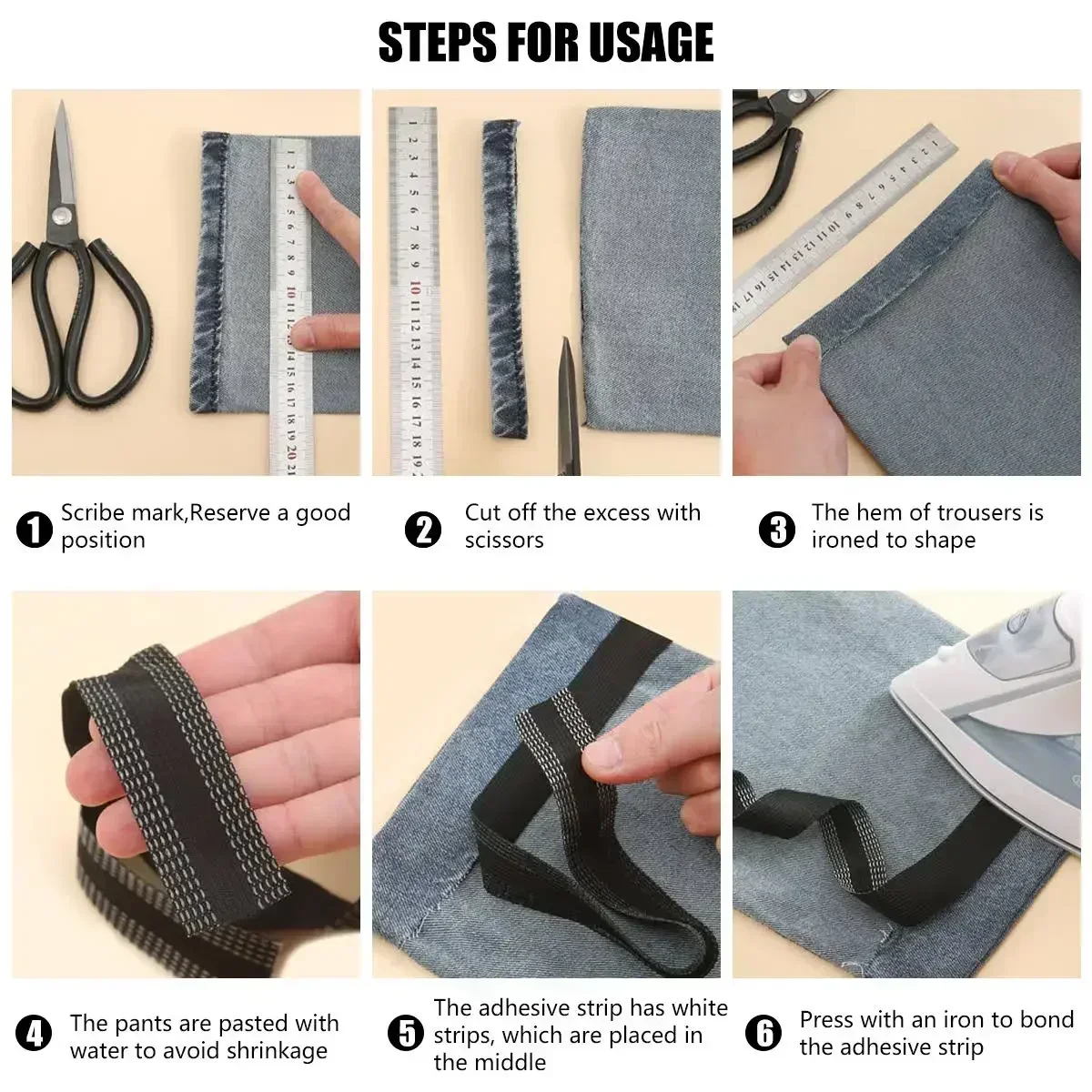78.74inch Pants Edge Shorten S - Interfacing Iron On ulasan dan harga