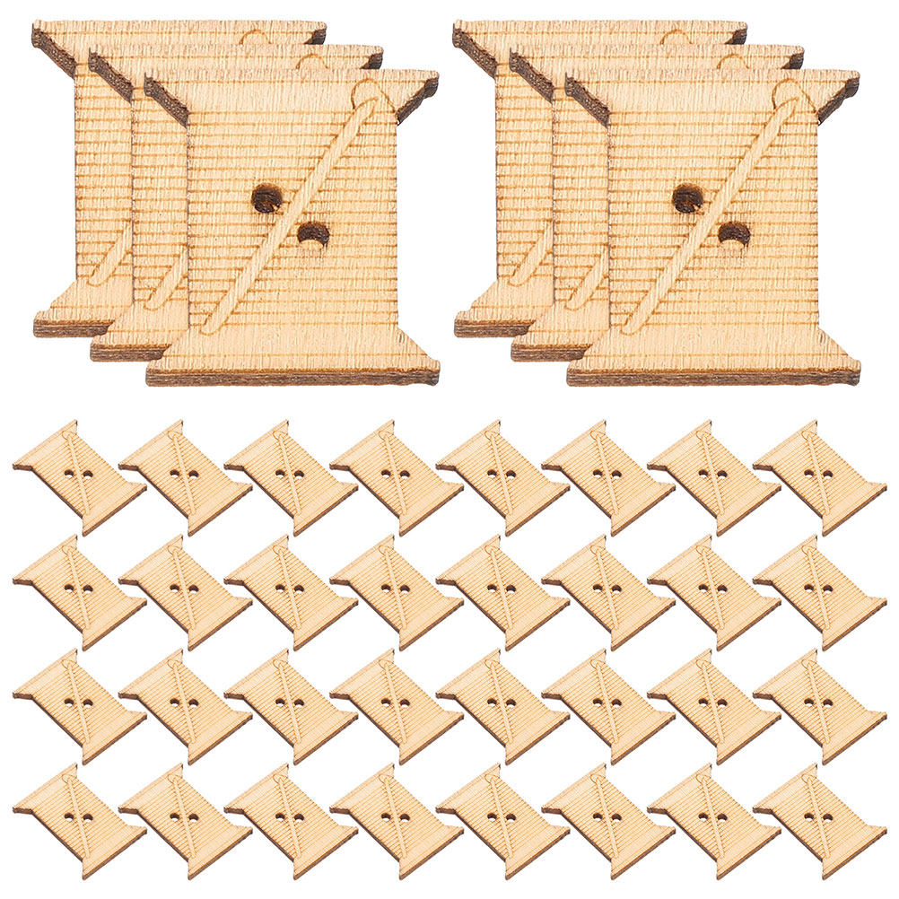 100Pcs Wooden Embroidery Floss - Bobbin Organizer Box ulasan dan harga