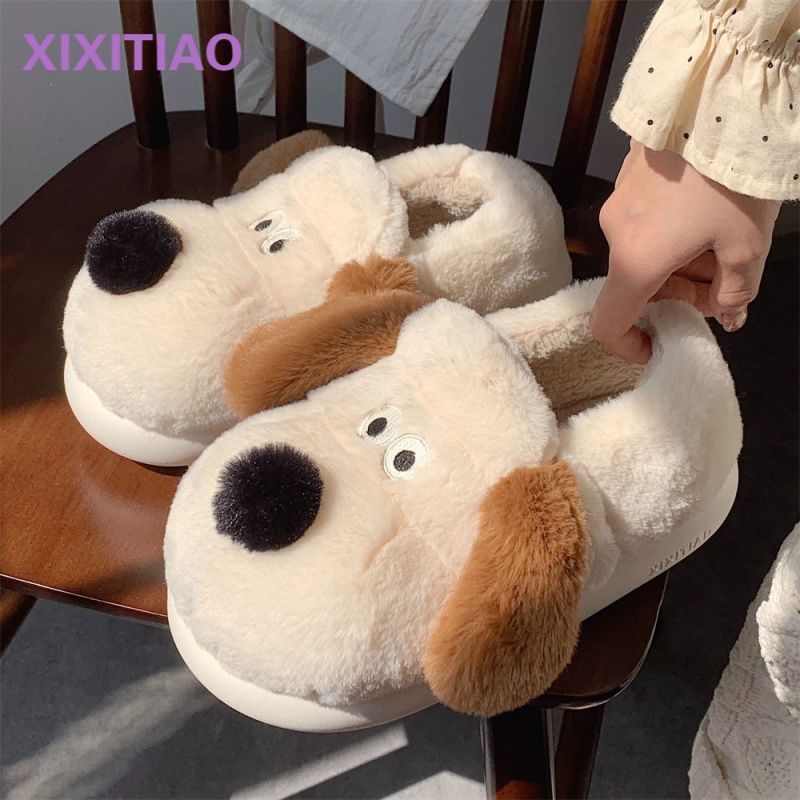 Size36-45 Hug Dog Slippers Gir - Sewing Cotton ulasan dan harga