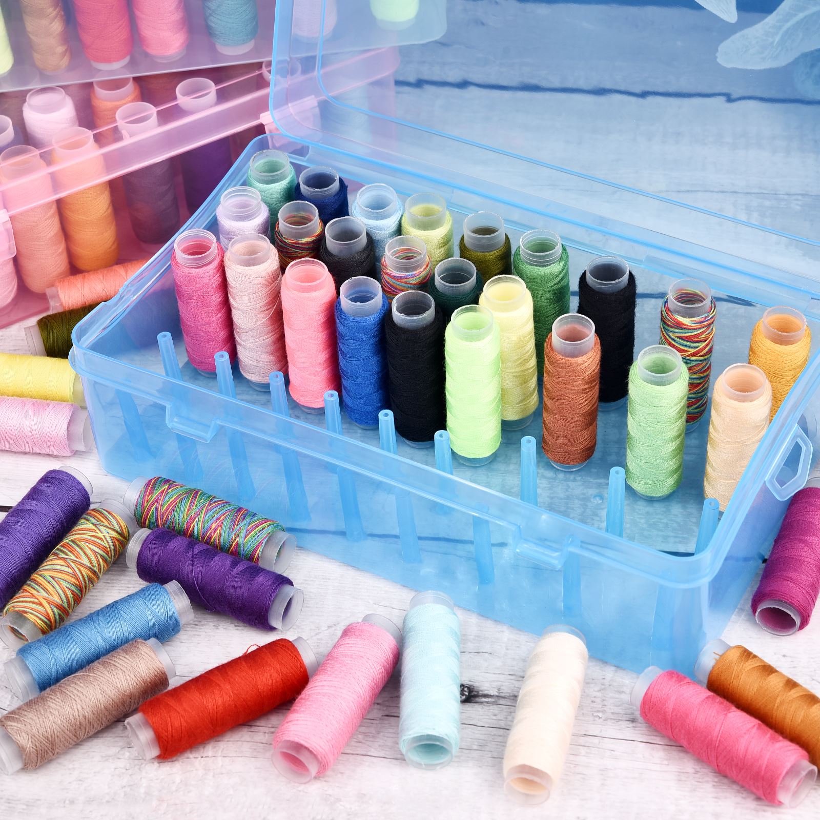 42 Axis Sewing Threads Box Bob - Bobbin Organizer Box ulasan dan harga