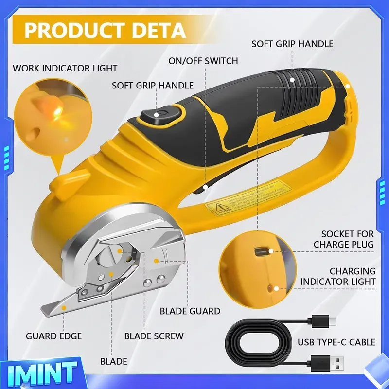 2000mAh Cordless Electric Scis - Rotary Cutter Fabric ulasan dan harga