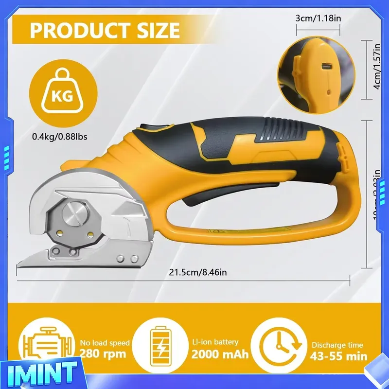 2000mAh Cordless Electric Scis - Rotary Cutter Fabric ulasan dan harga