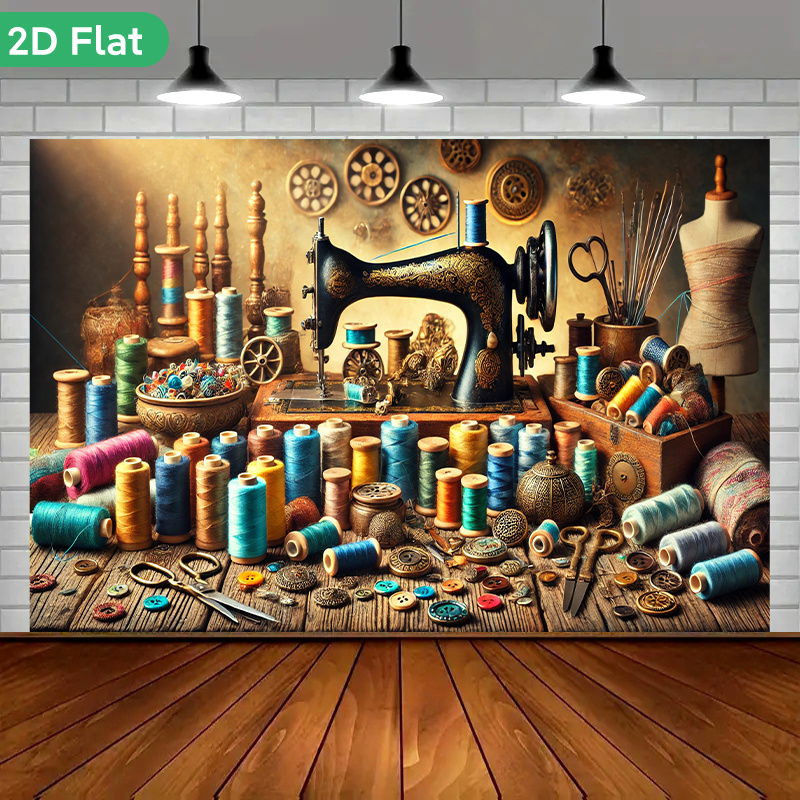 Vintage Retro Sewing Atelier W - Sewing Textile Art ulasan dan harga