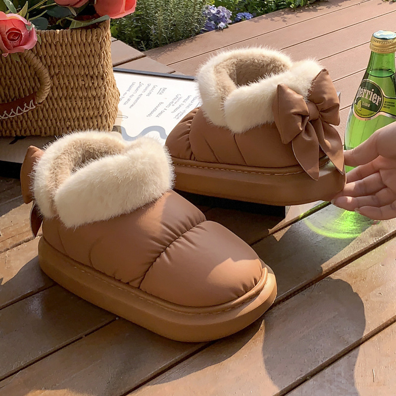 New Winter Warm Women Slippers - Sewing Cotton ulasan dan harga