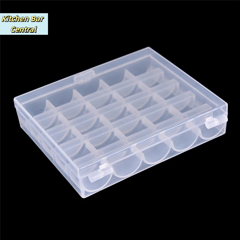【25 Spools Empty Bobbins Sewin - Bobbin Organizer Box ulasan dan harga