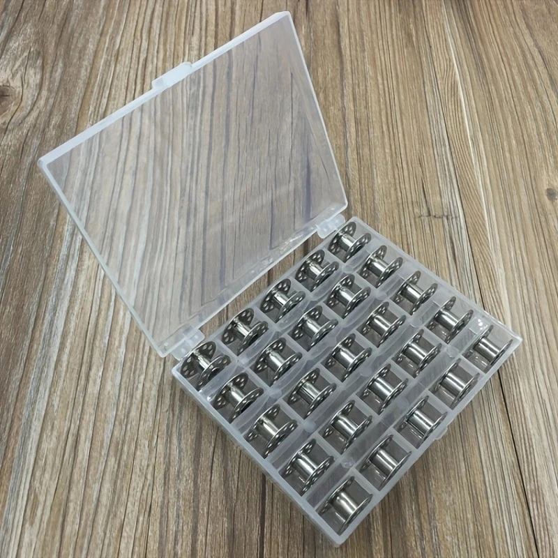 25Pcs/Set Empty Bobbins Sewing - Bobbin Organizer Box ulasan dan harga