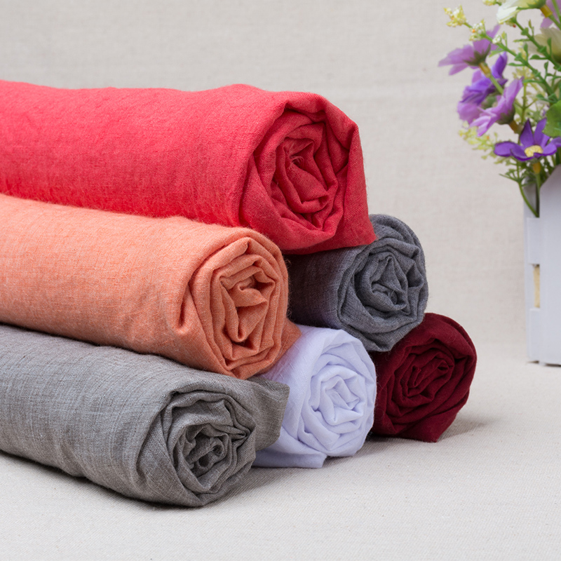 Thin Bamboo Linen Cotton Fabri - Vintage Sewing Textile ulasan dan harga