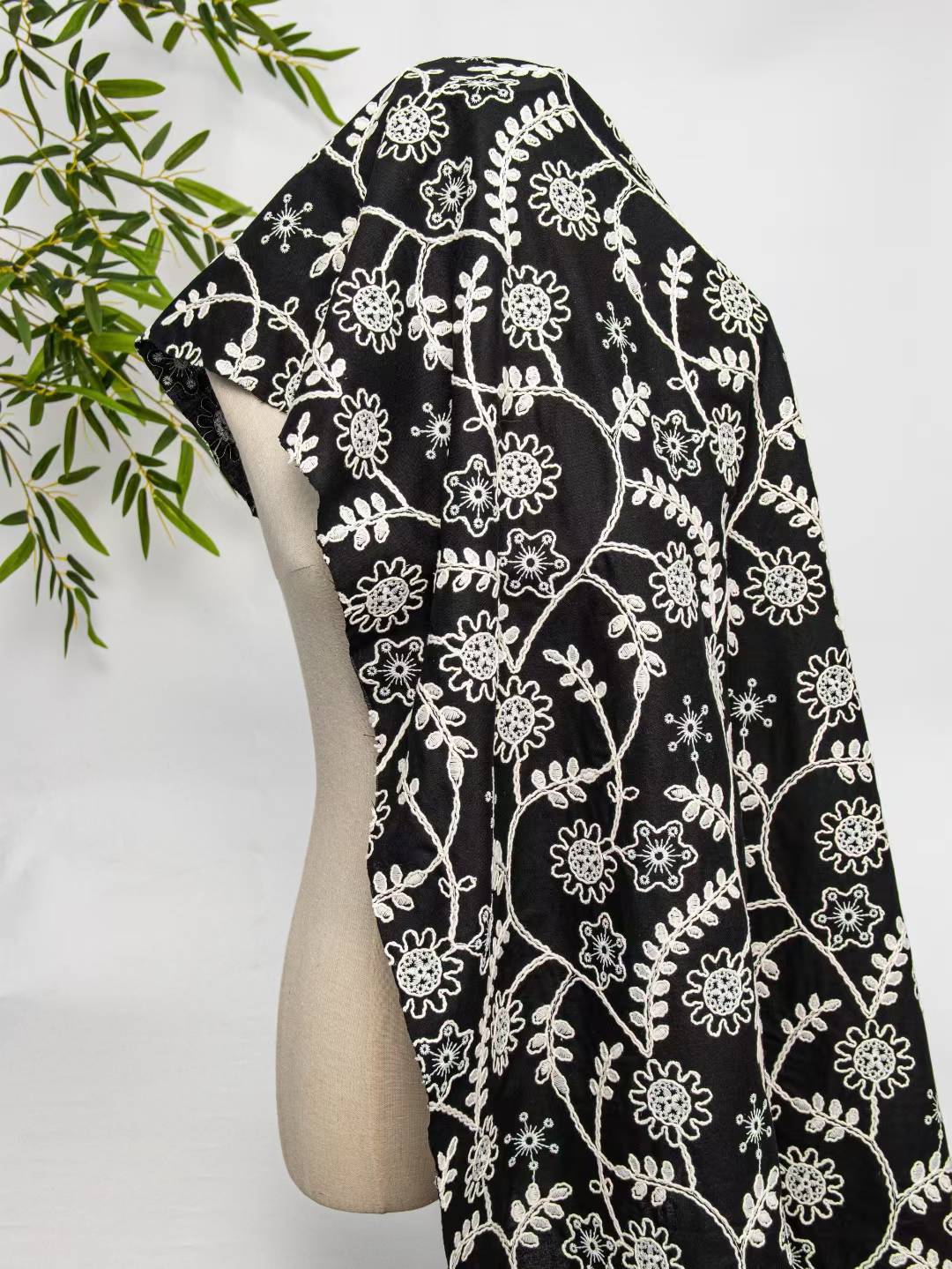Vintage full-width embroidered - Vintage Sewing Textile ulasan dan harga